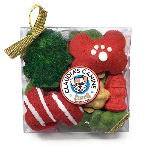 Claudia's Canine Bakery Gourmet Christmas Dog Treat Gift Box - Max's Holiday Munch