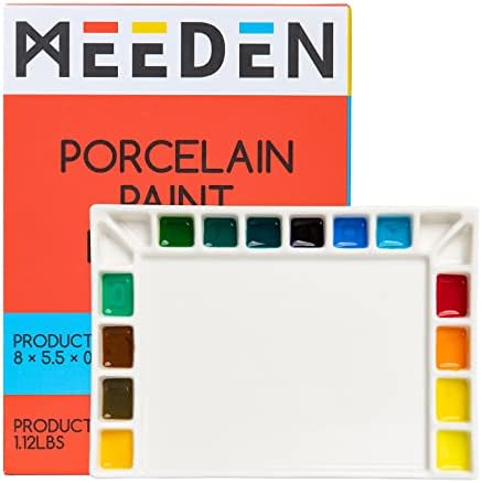 MEEDEN 12-Well Ceramic Artist Painting Palette - MEEDEN Art