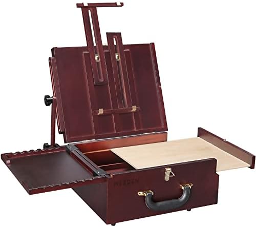 MEEDEN 4-Drawer Art Supply Storage Box, Walnut Color