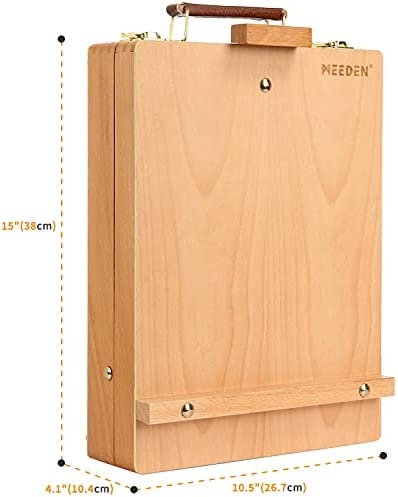 Meeden Tabletop Easel, Solid Beech Wood Table Top Art Easels For Painting Canvas, Sketchbox Easel, Adjustable Desktop Easel, Table Easel For Painting, Art Supply Storage Box For Adults & Artist