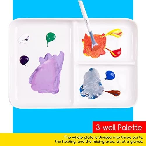 Rectangle ceramic paint palette for acrylic painting