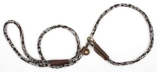 Mendota Slip Leash - Small 3/8 Inch - Salt And Pepper / 4 Feet