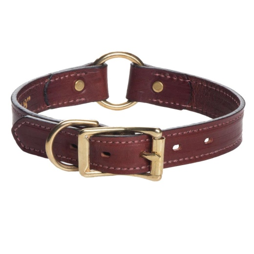 Leather Hunt Collar - Chestnut - Narrow Hunt / 12 Inch