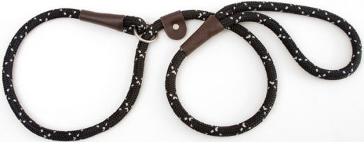 Mendota Slip Leash - Large 1/2 Inch - Night Viz Black / 6 Feet
