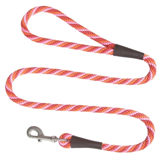 Mendota Snap Leash - Large 1/2 Inch - White / 6 Feet