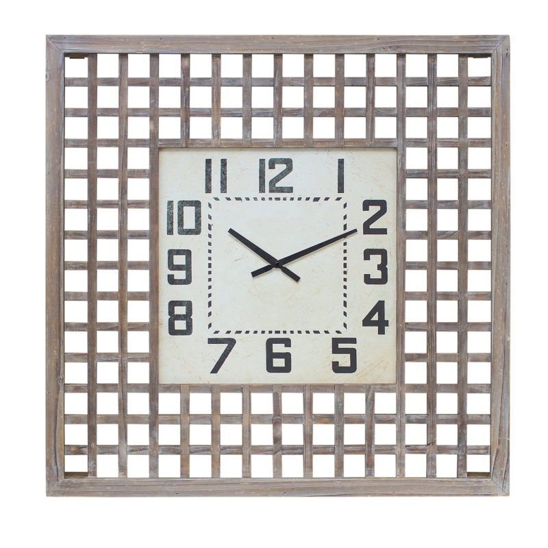 Clock 29.5”Sq Wood/Mdf