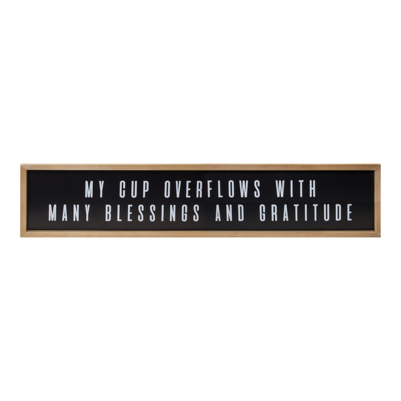 My Cup Overflows Plaque 47.25"L x 9.75"H MDF/Wood