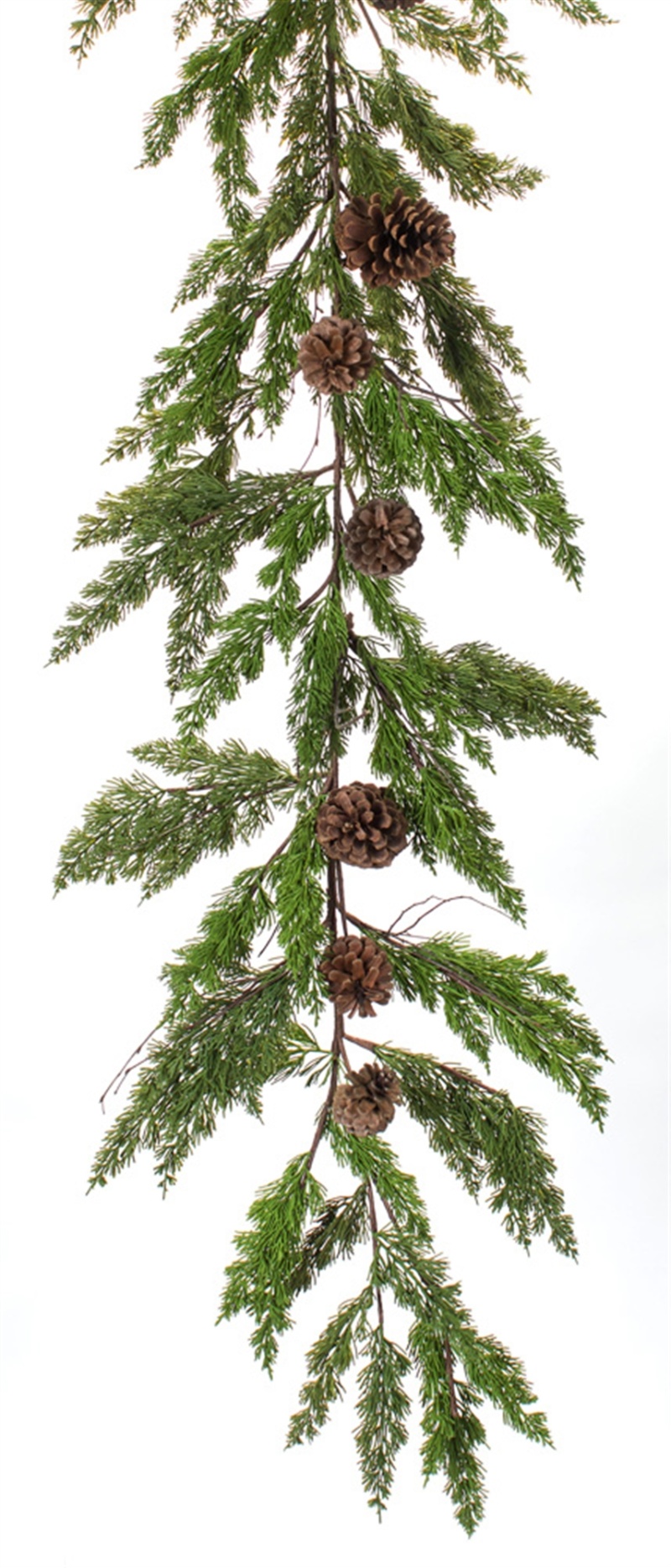 Pine and Cone Garland (Set of 2), 6'L Plastic