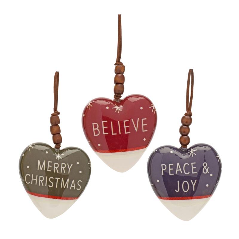 Heart Ornament (Set of 12) 4.75”H Foam