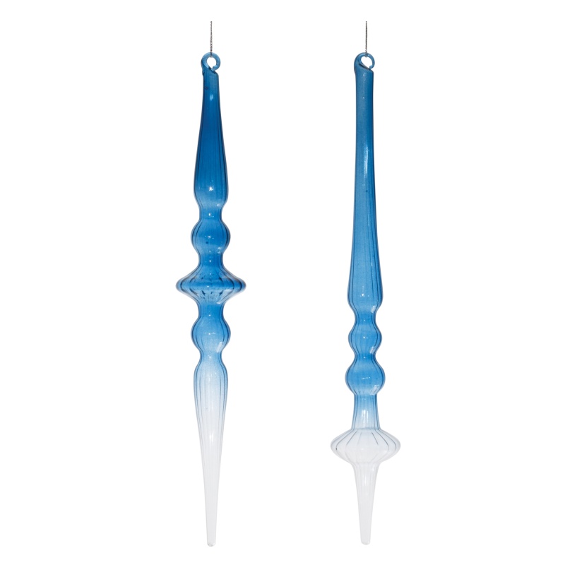 Drop Ornament (Set of 12) 12.5”H Glass