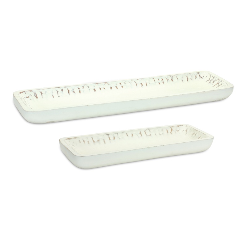 Tray Set of 2 in Mango Wood