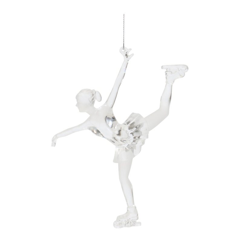 Ice Skater Ornament (Set of 4) 5.75”H Acrylic