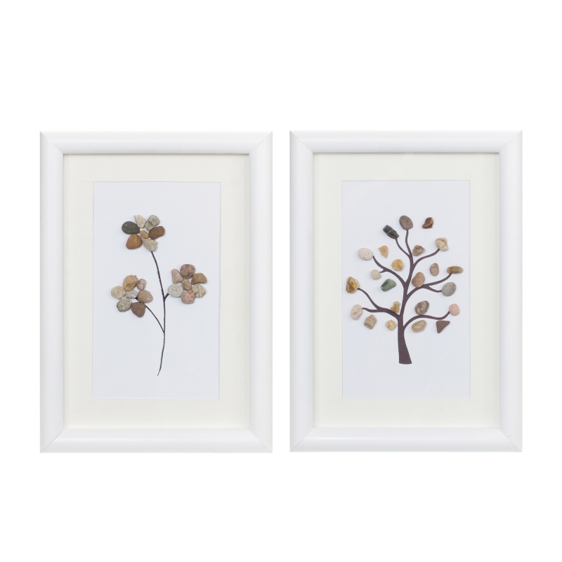 Tree And Floral Wall Art (Set Of 2)