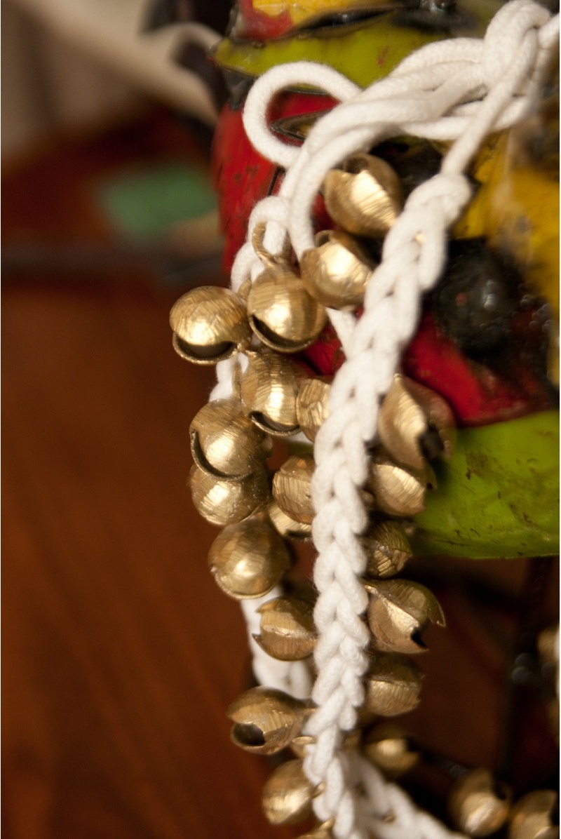 Mid-East String Of 50 Clam Ankle Bells - Pair