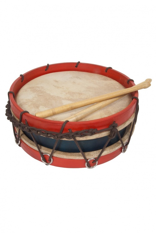 Roosebeck Tabor Drum With Sticks 10-Inch - High-Quality Two-Headed Drum
