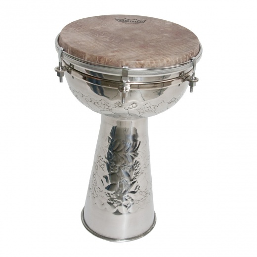 Mid-East Metal Doumbek With Skyndeep Head And Internal Jingles 8-By-14-Inch
