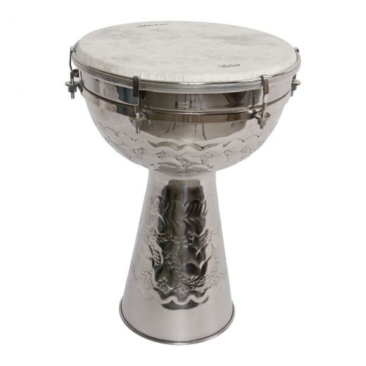Mid-East Metal Doumbek with Fiberskyn Head 10-By-15-Inch