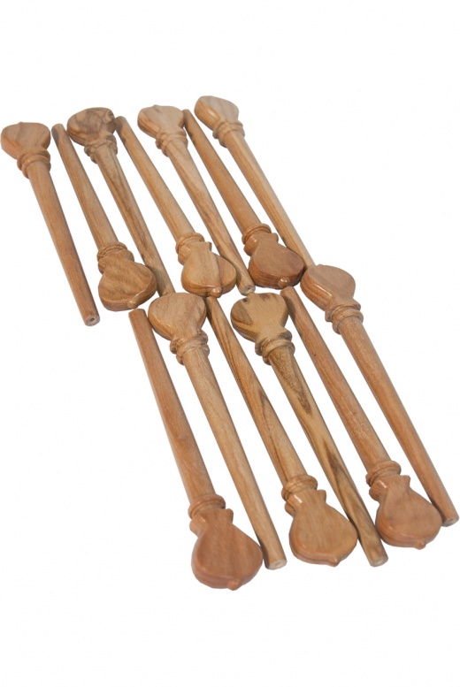 Roosebeck Descant Lute Pegs 13-Pack - Satinwood
