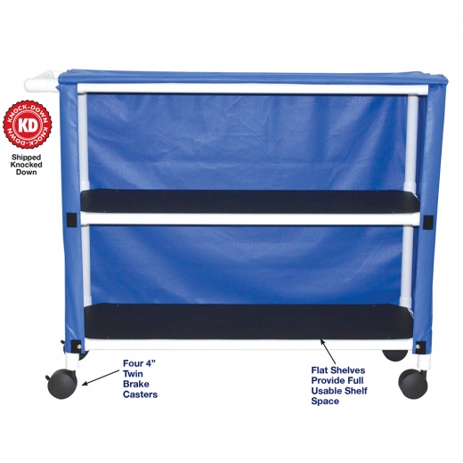MJM Jumbo Two Shelf Linen Cart