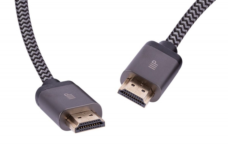 MonoK Certified Braided Ultra High Speed Hdmi Cable - Hdmi 2.1, 8K@60Hz, 48Gbps, Cl2 In-Wall Rated, 26Awg, 15Ft, Black - 5 Pack