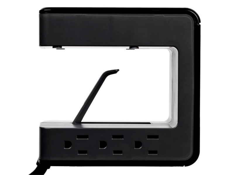 Workstream Desk Mount C-Shaped Surge Protector, 6 Outlets With 2 Usb Type-A And 1 Usb Type-C Charging Ports