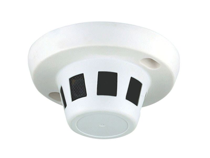 Monomp Hd-Tvi Pinhole Smoke Detector Covert Security Camera, 4-In-1 (Tvi/Cvi/Ahd/Cvbs), Full Hd 1080P, 3.7Mm Pinhole Lens, Dc 12v
