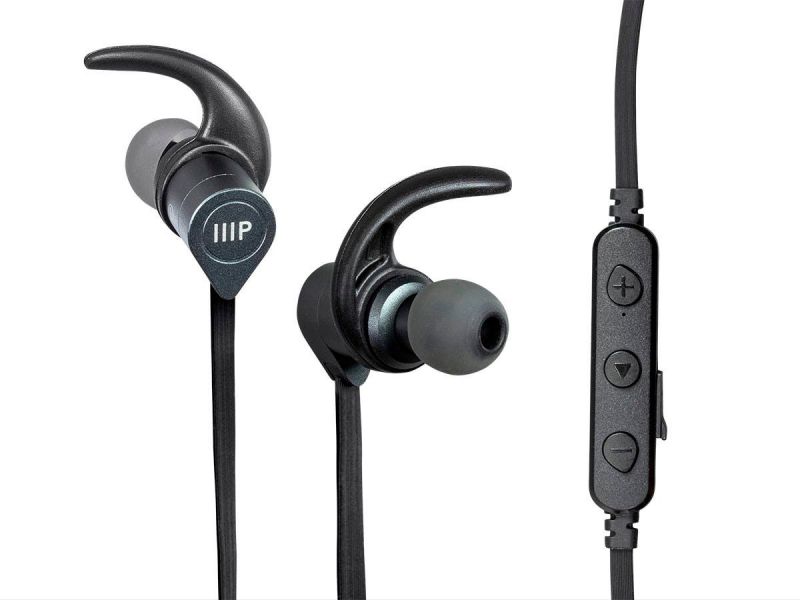 Monoprice Smart Magnetic Wireless Bluetooth Earphones With Built-In Mic And Qualcomm Cvc 6.0 Echo Cancelling And Noise Suppression