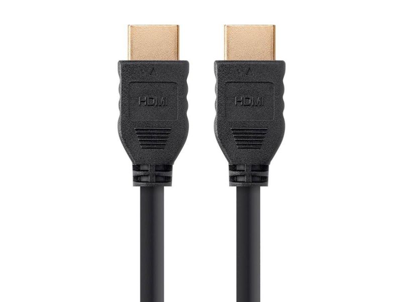 MonoK No Logo High Speed Hdmi Cable 3Ft - Cl2 In Wall Rated 18 Gbps Black