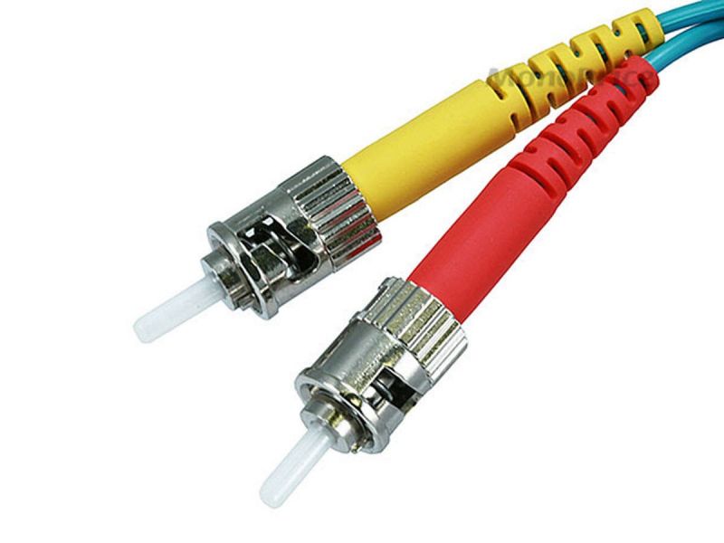 Monoprice Om3 Fiber Optic Cable - Lc/St, Ul, 50/125 Type, Multi-Mode, 10Gb, Aqua, 1M, Corning