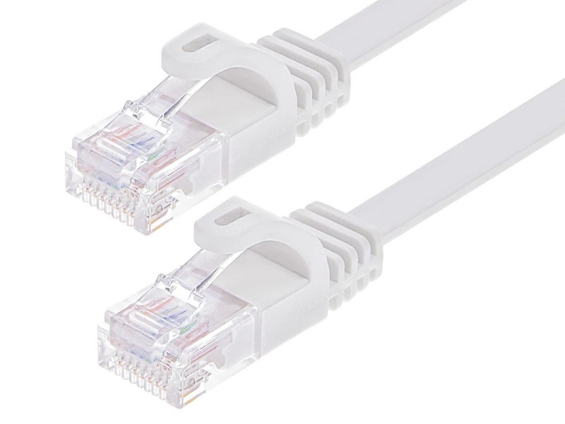 Monoprice Flexboot Cat6 Ethernet Patch Cable - Snagless Rj45, Flat, 550Mhz, Utp, Pure Bare Copper Wire, 30Awg, 50Ft, White
