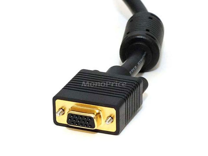 Monoft Svga Super Vga M/F Monitor Cable With Ferrite Cores