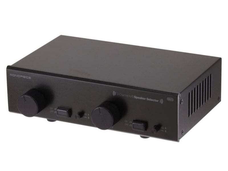 Monoprice Dual-Source 2-Channel A/B Speaker Selector With Volume Control And Impedance Matching
