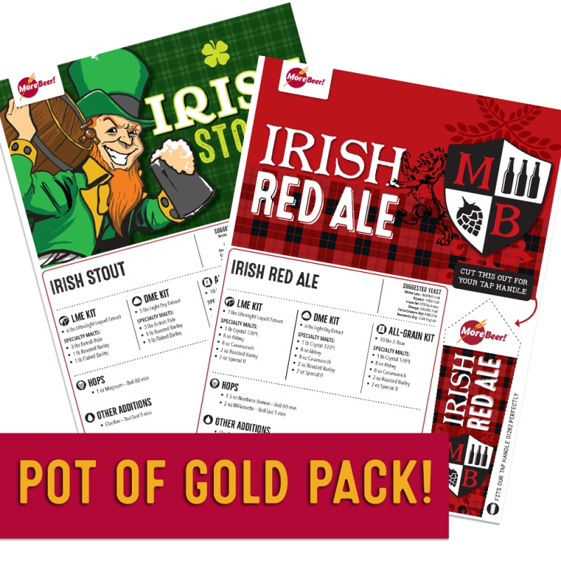 Pot Ale Pot Of Gold Ingredient Kit Combo Pack | Irish Red Ale | Irish Stout