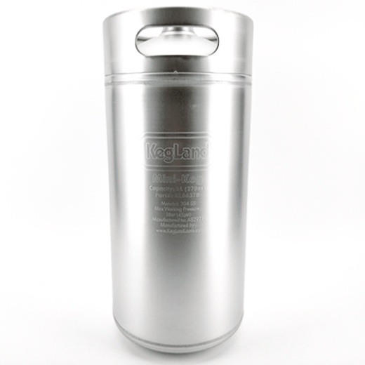 Kegland Mini Keg | Stainless Pressurizable Beer Keg | 8L | 2.1 Gallon