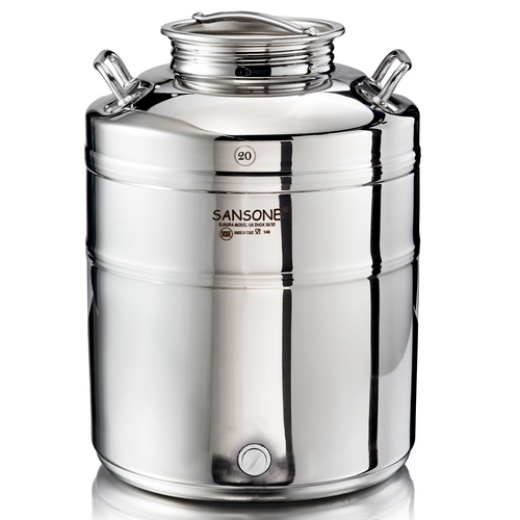 Sansone Fusti Tank | Stainless Steel Water Dispenser | 5.2 Gallon | 20l