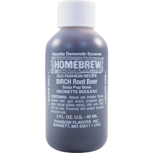 Rainbow Flavors Birch Root Beer Extract - Old Fashion Recipe Soda Pop Base