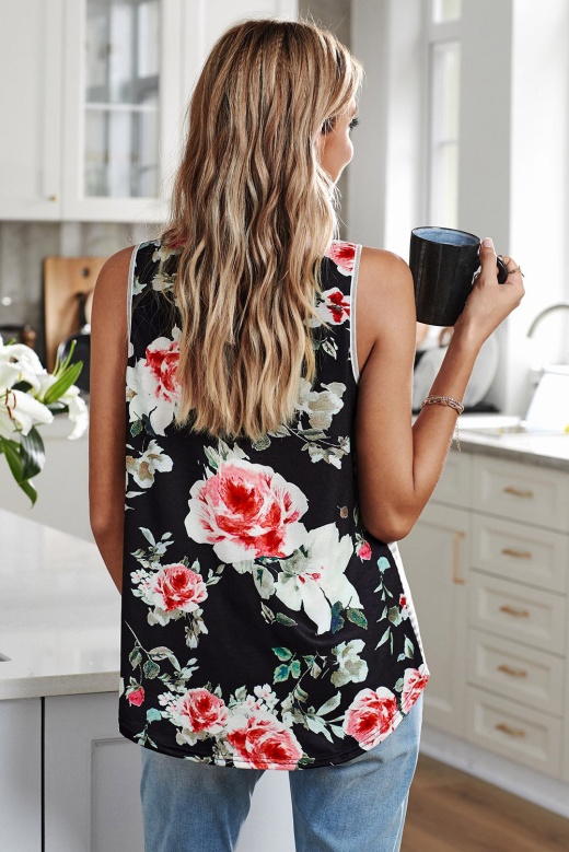 Gary Floral & Stripe Tank Top for Women