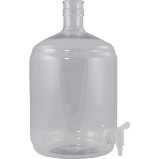Plastic Pet Carboy - 3 Gallon Ported With Spigot