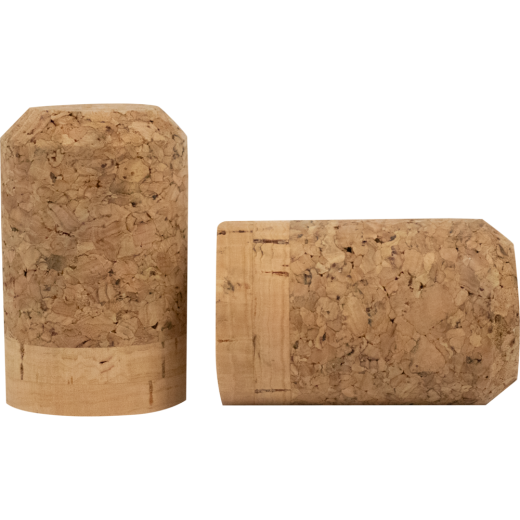 Premium Champagne Corks - Molinas Mp 2R | Agglomerated Corks with Double Disc Whole Natural Cork End