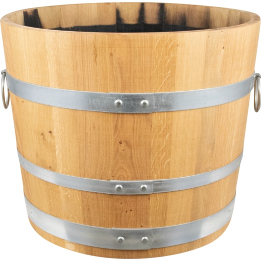 Balazs Planter Barrel | Half Barrel Planter | Flower Pot | 23.5" X 19.5"