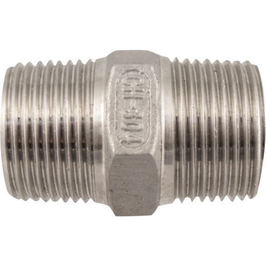 Stainless Hex Nipple - 3/8 In. Bsp