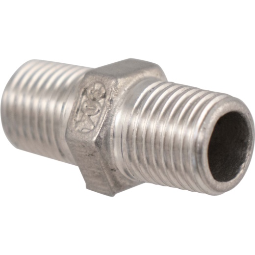 Stainless Hex Nipple - 1/4 In. Bsp