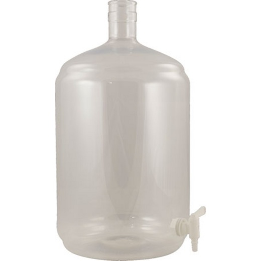 Plastic Pet Carboy - 5 Gallon Ported (Spigot Not Included)
