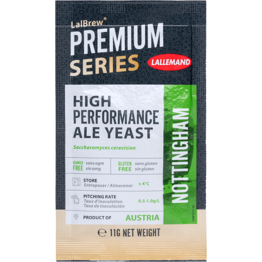 Lalbrew Nottingham High Performance Ale Yeast - Dry Beer Yeast for Brewing