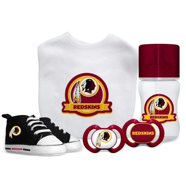 Washington Redskins Nfl Baby Fanatic Officially Licensed 5 Piece Unisex Gift Set