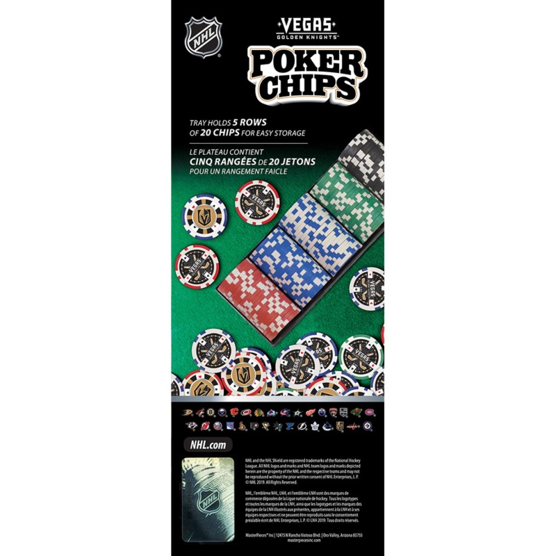 Las Vegas Golden Knights 100 Piece Poker Chips