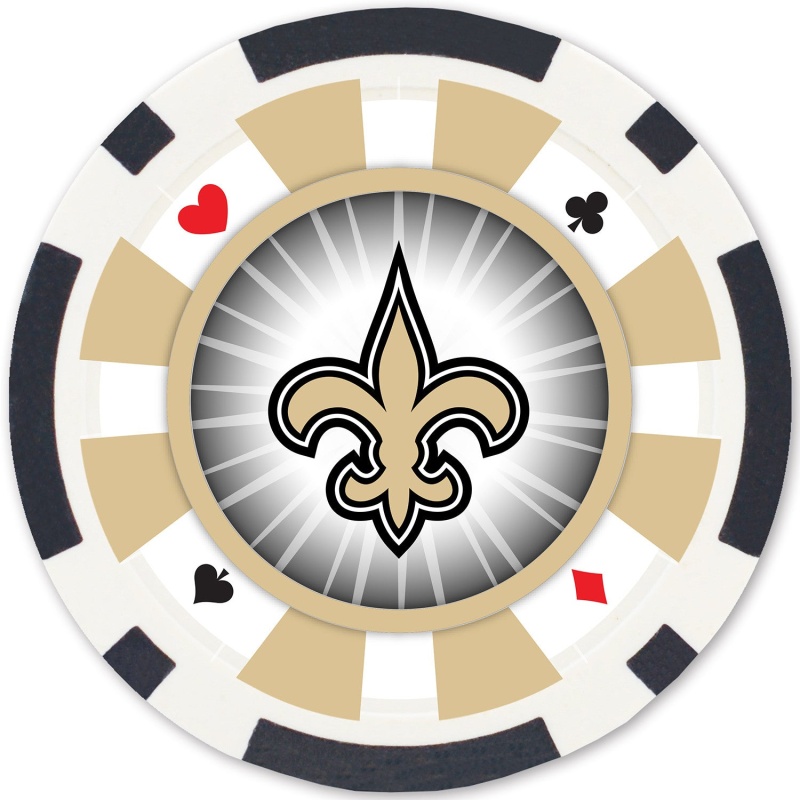 New Orleans Saints 100 Piece Poker Chips