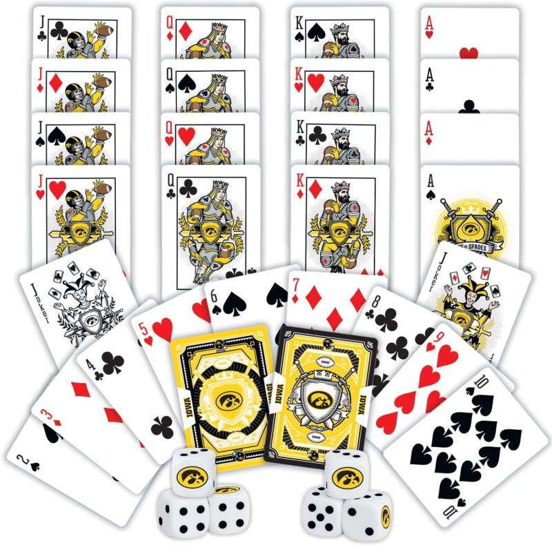 Iowa Hawkeyes - 2-Pack Playing Cards & Dice Set