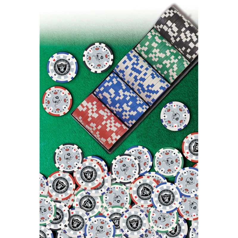 Las Vegas Raiders 100 Piece Poker Chips