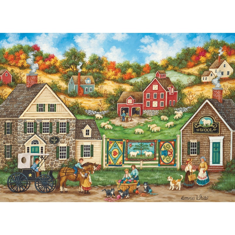 Hometown Gallery - Great Balls Of Yarn 1000 Piece Jigsaw Puzzle